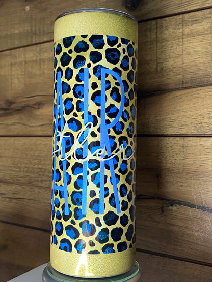 HAIR HUSTLER-Leopard- Pearl Tumbler