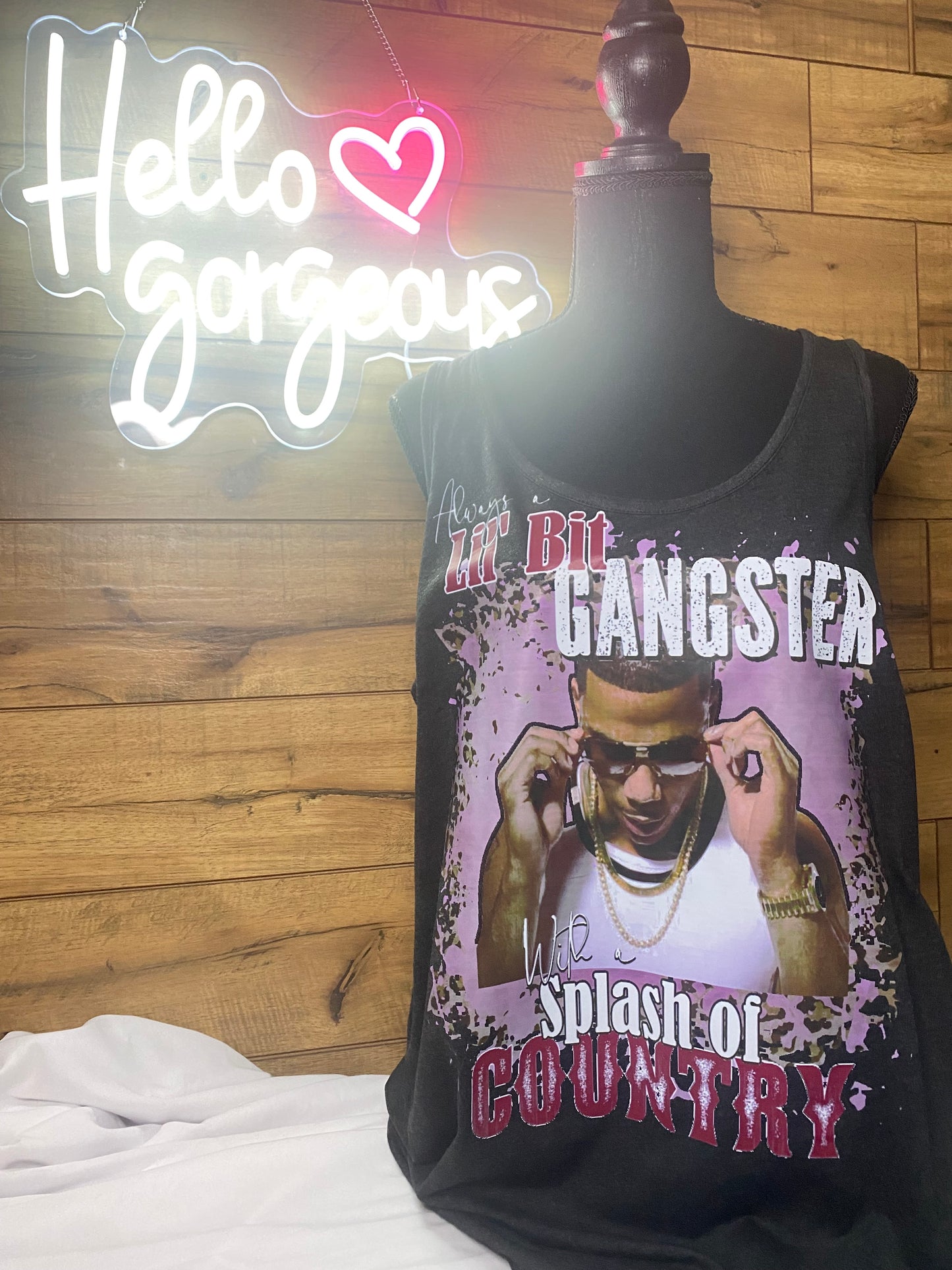 Always A Lil Gangster- Flowy Tank